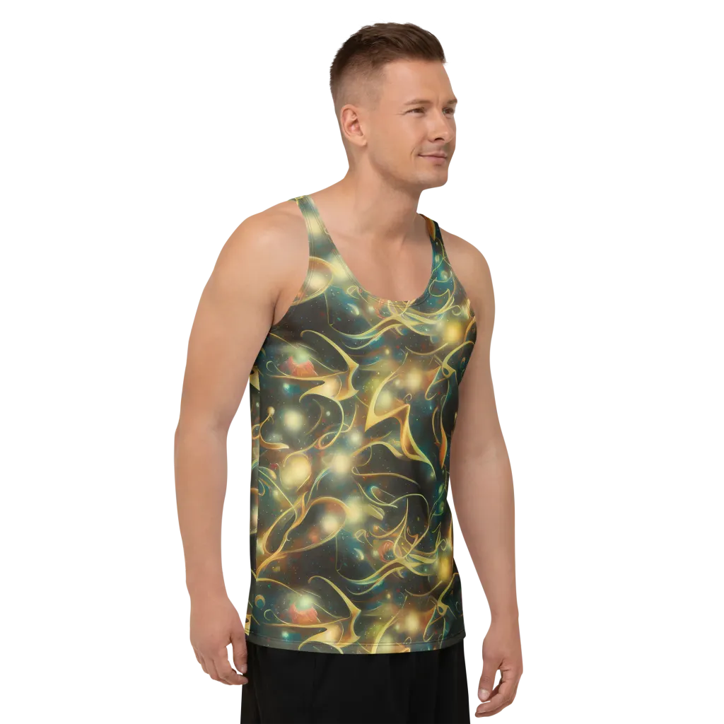 Whispering Galaxies on Men's Tank Top — Right Front