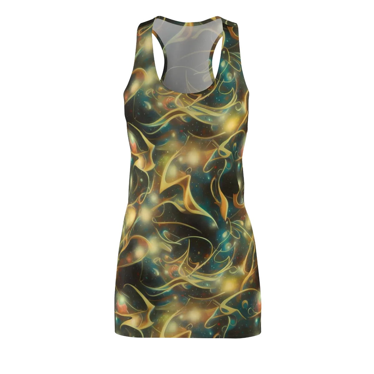 Whispering Galaxies on Racerback Dress — Front