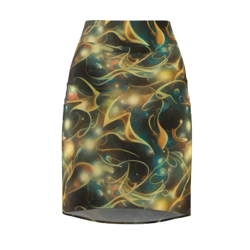 Whispering Galaxies on a Pencil Skirt