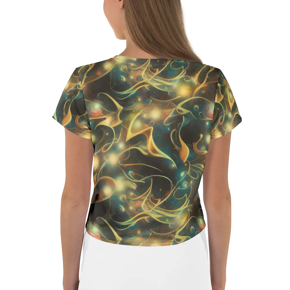Whispering Galaxies on Crop Tee — Back