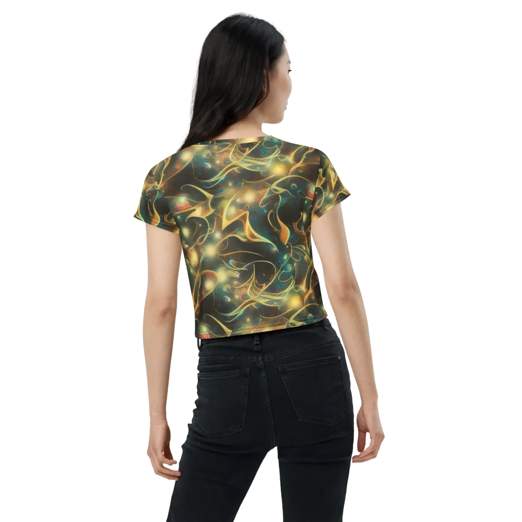 Whispering Galaxies on Crop Tee — Back