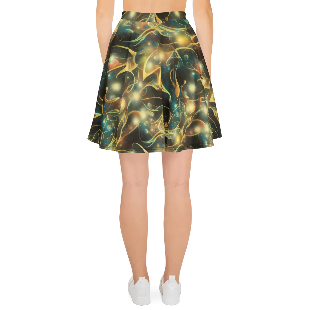 Whispering Galaxies on Skater Skirt — Back