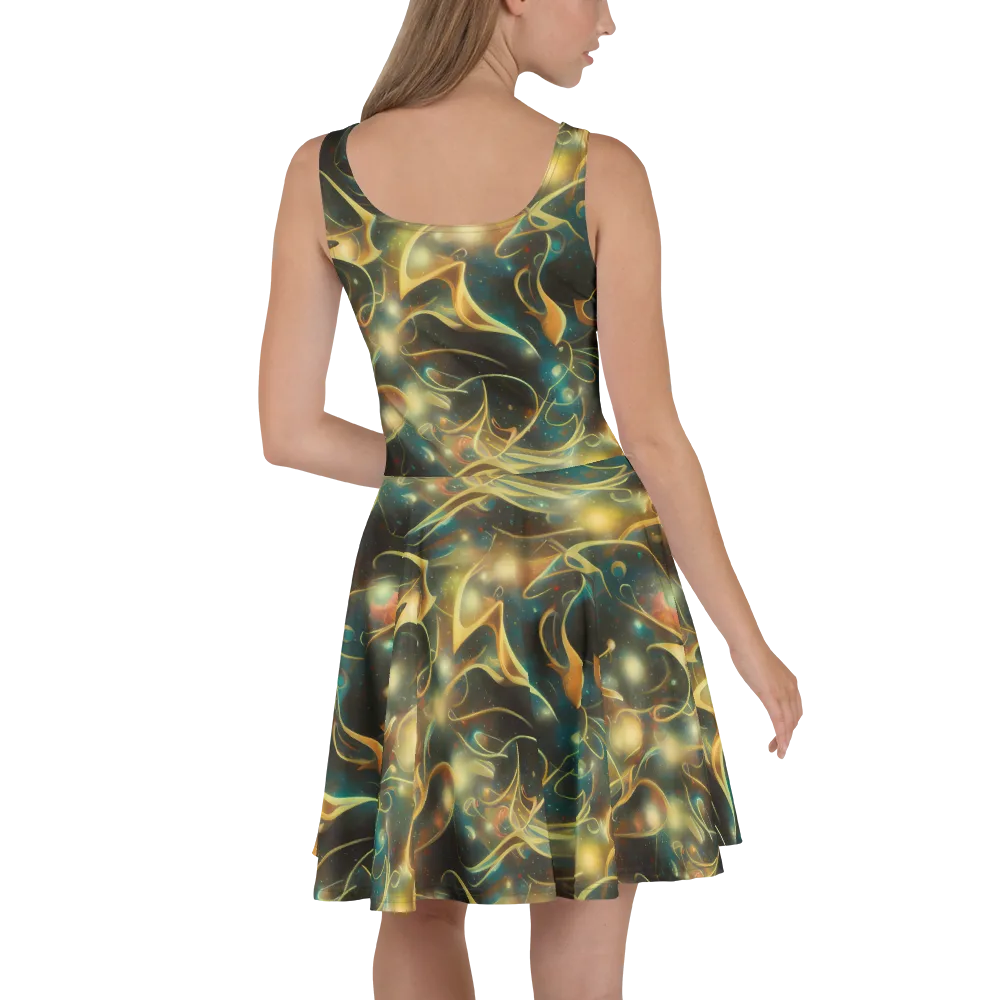 Whispering Galaxies on Skater Dress — Back