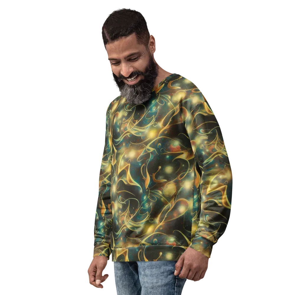 Whispering Galaxies on Sweatshirt — Left Front