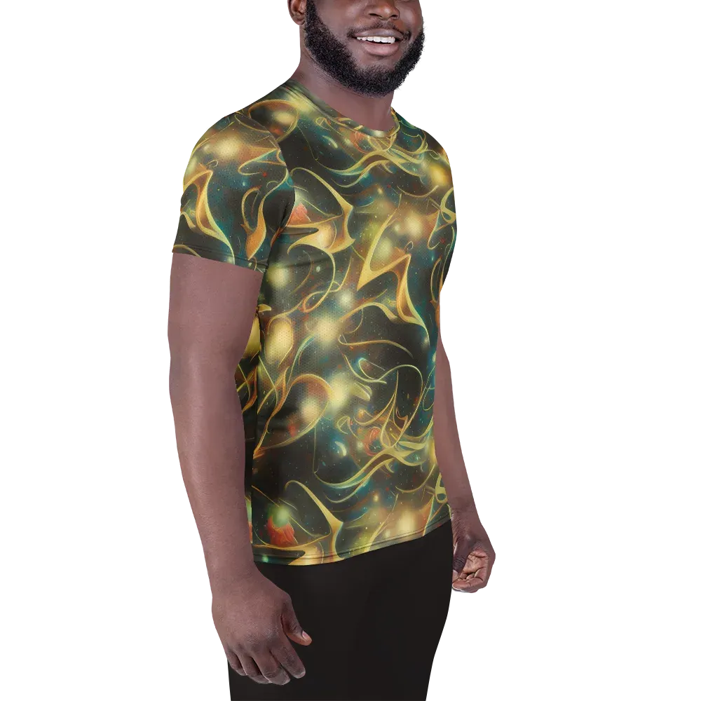 Whispering Galaxies on Men's Athletic T-Shirt — Right