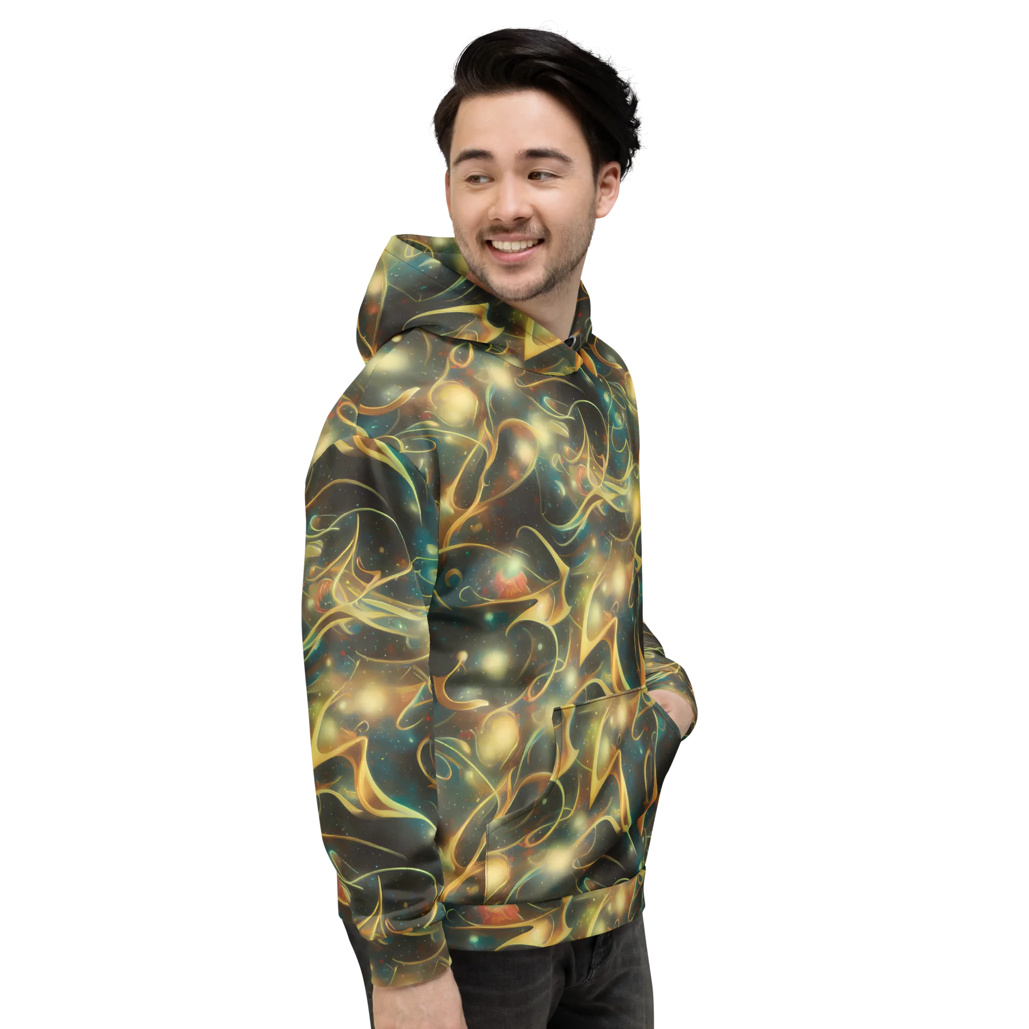 Whispering Galaxies on Hoodie — Right