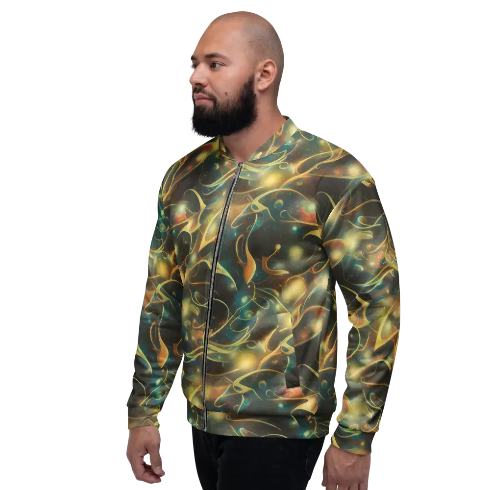Whispering Galaxies on Bomber Jacket — Left