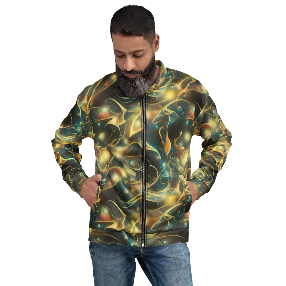 Whispering Galaxies on Bomber Jacket — Front