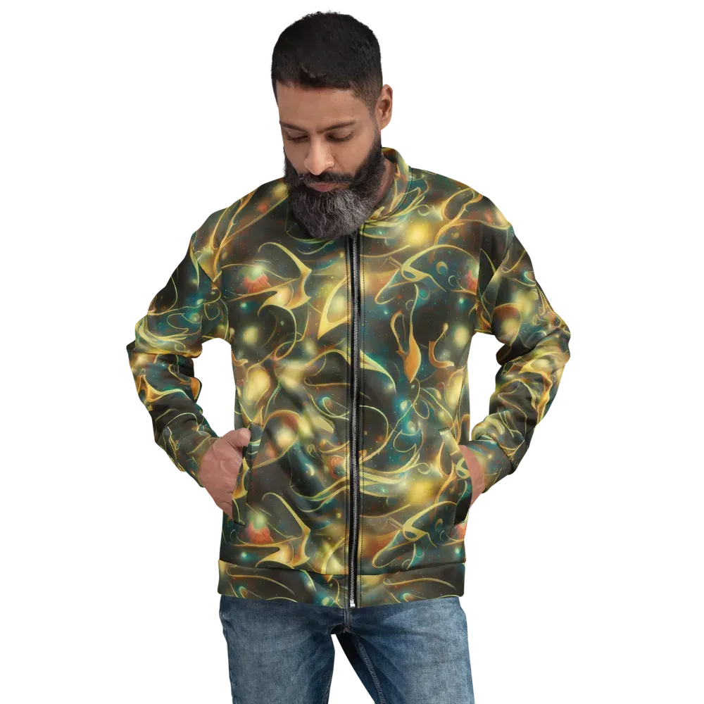 Whispering Galaxies on Bomber Jacket — Front