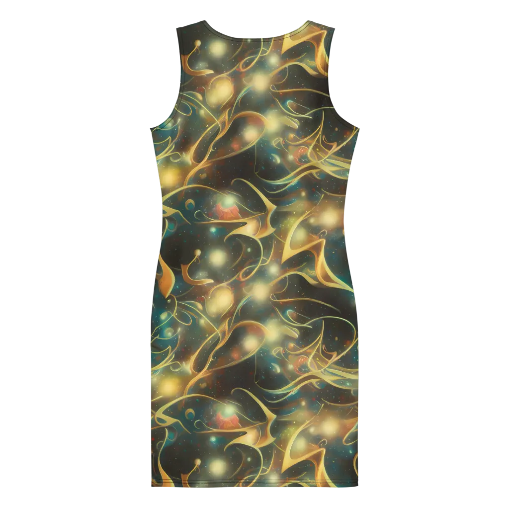 Whispering Galaxies on Bodycon Dress — Back