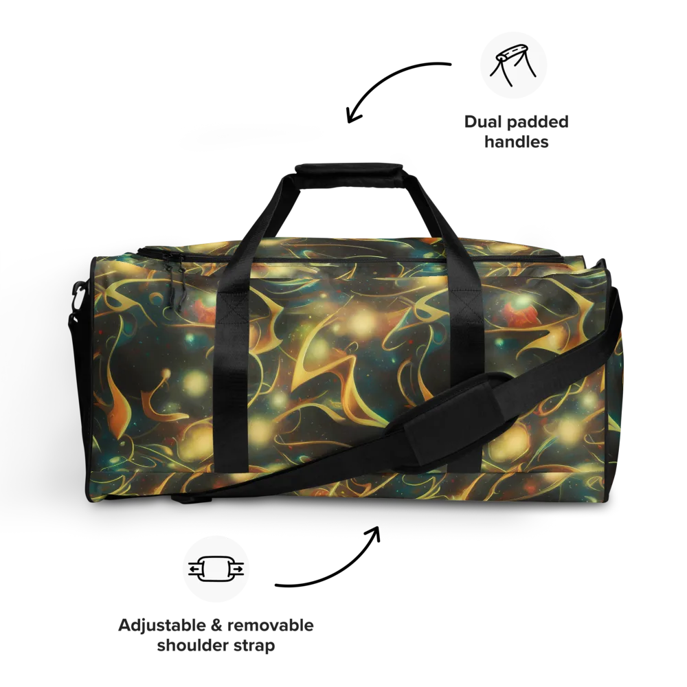Whispering Galaxies on Duffle Bag — Front