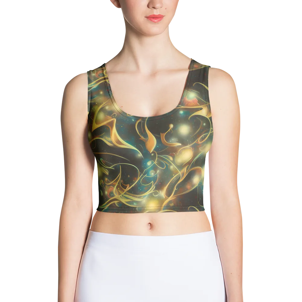 Whispering Galaxies on Crop Top — Front