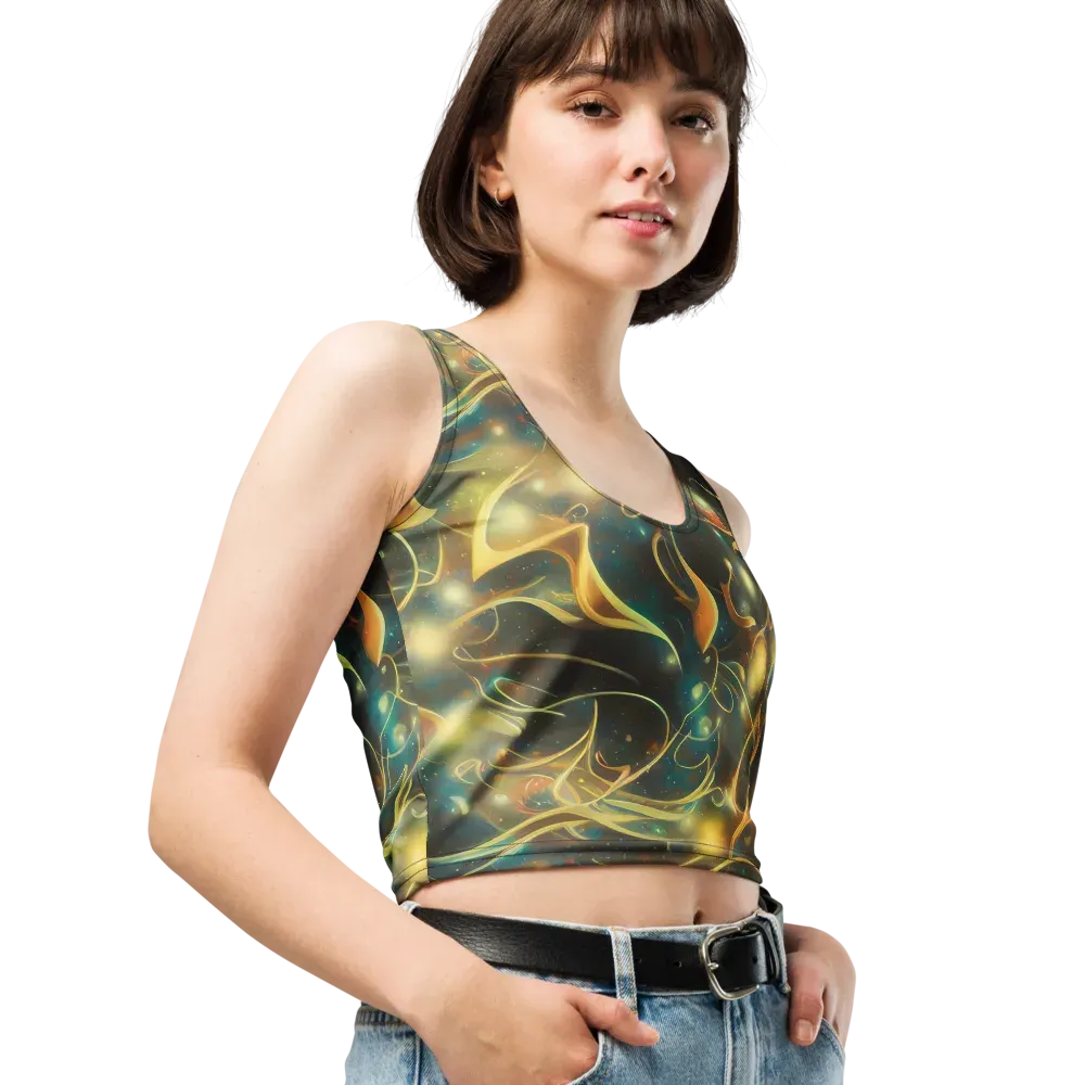 Whispering Galaxies on Crop Top — Right Front