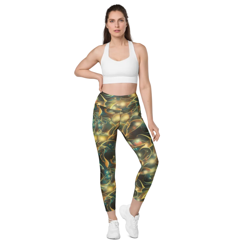 Whispering Galaxies on Leggings with Pockets — Front