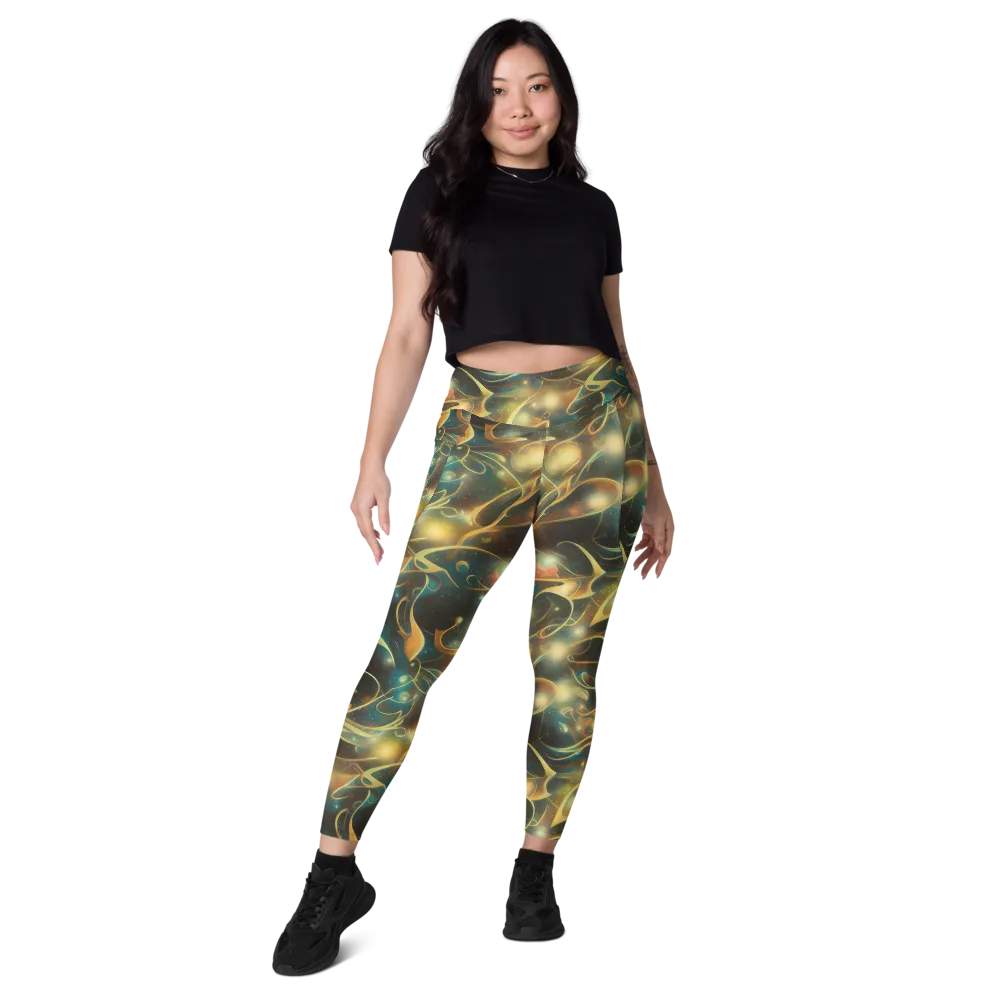 Whispering Galaxies on Leggings with Pockets — Front