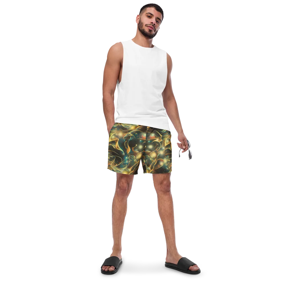 Whispering Galaxies on Swim Trunks — Front