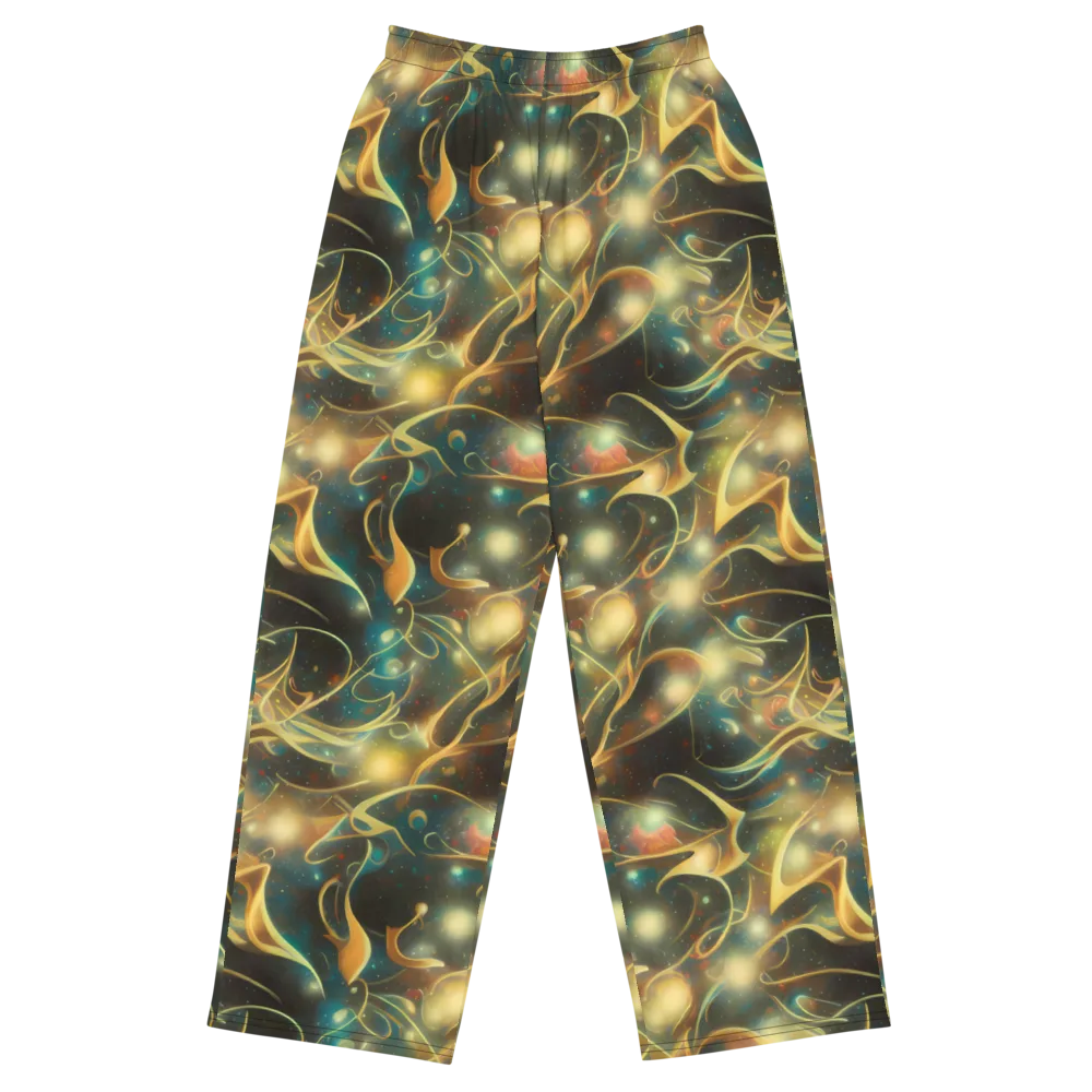 Whispering Galaxies on Wide-Leg Pants — Front
