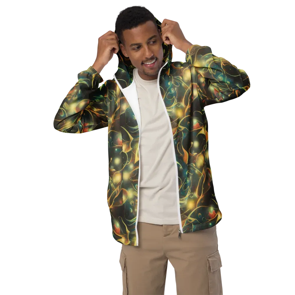 Whispering Galaxies on Men's Windbreaker — Front