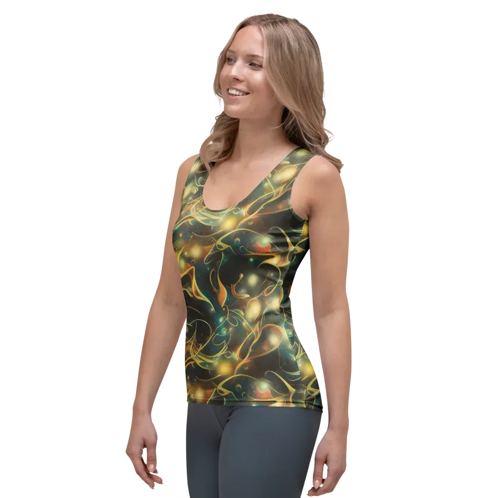 Whispering Galaxies on Women's Tank Top — Left Front