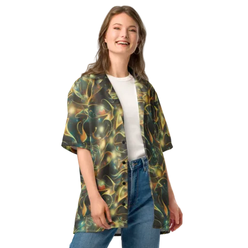 Whispering Galaxies on a Button Shirt