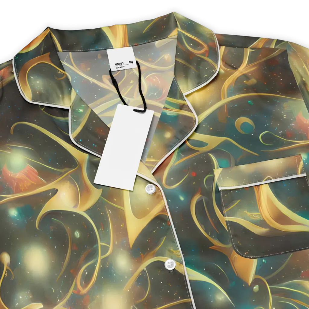 Whispering Galaxies on Women's Short Sleeve Pajama Top — Product details