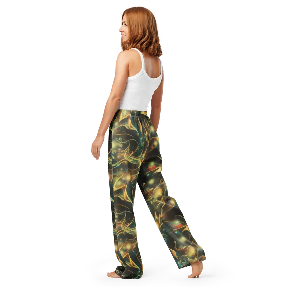 Whispering Galaxies on Women's Pajama Pants — Back