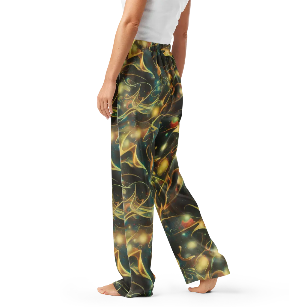 Whispering Galaxies on Women's Pajama Pants — Left