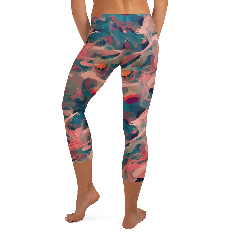 Chromatique Swirl on Capri Leggings — Back