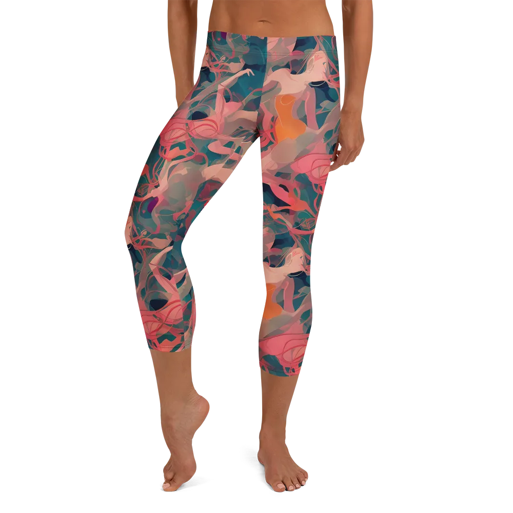 Chromatique Swirl on Capri Leggings — Front