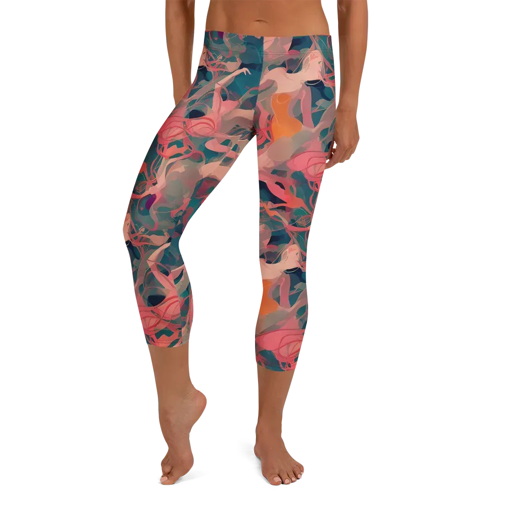 Chromatique Swirl on Capri Leggings — Front