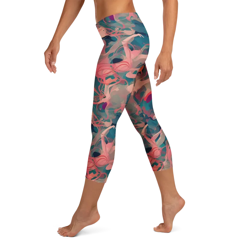 Chromatique Swirl on Capri Leggings — Left