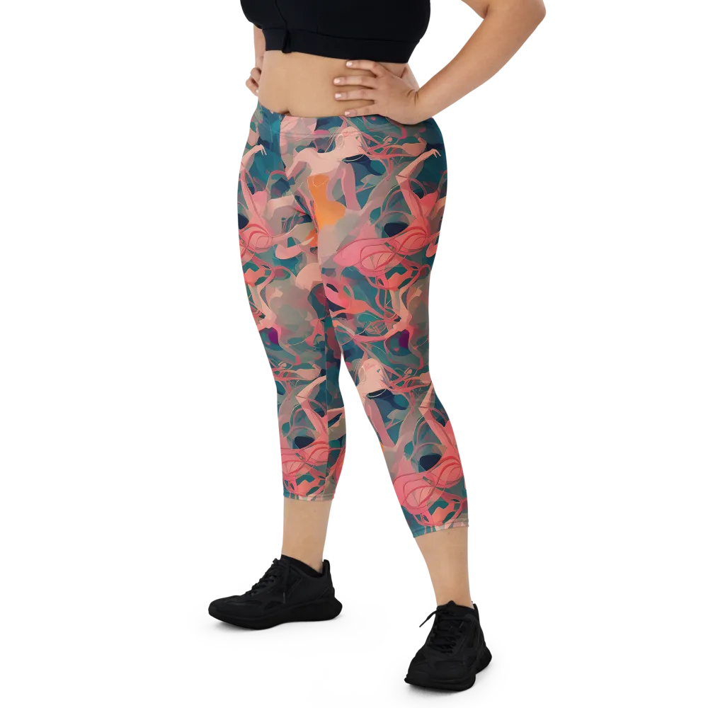 Chromatique Swirl on Capri Leggings — Front
