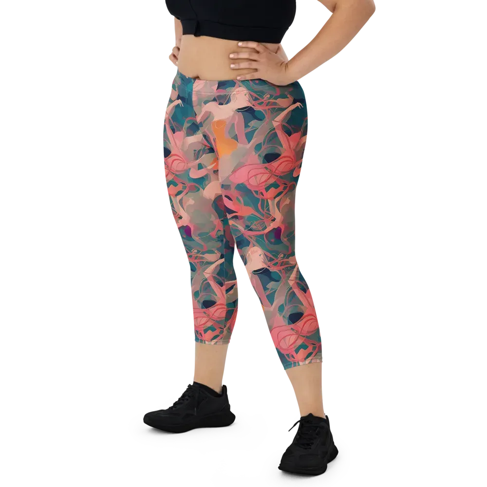Chromatique Swirl on Capri Leggings — Front