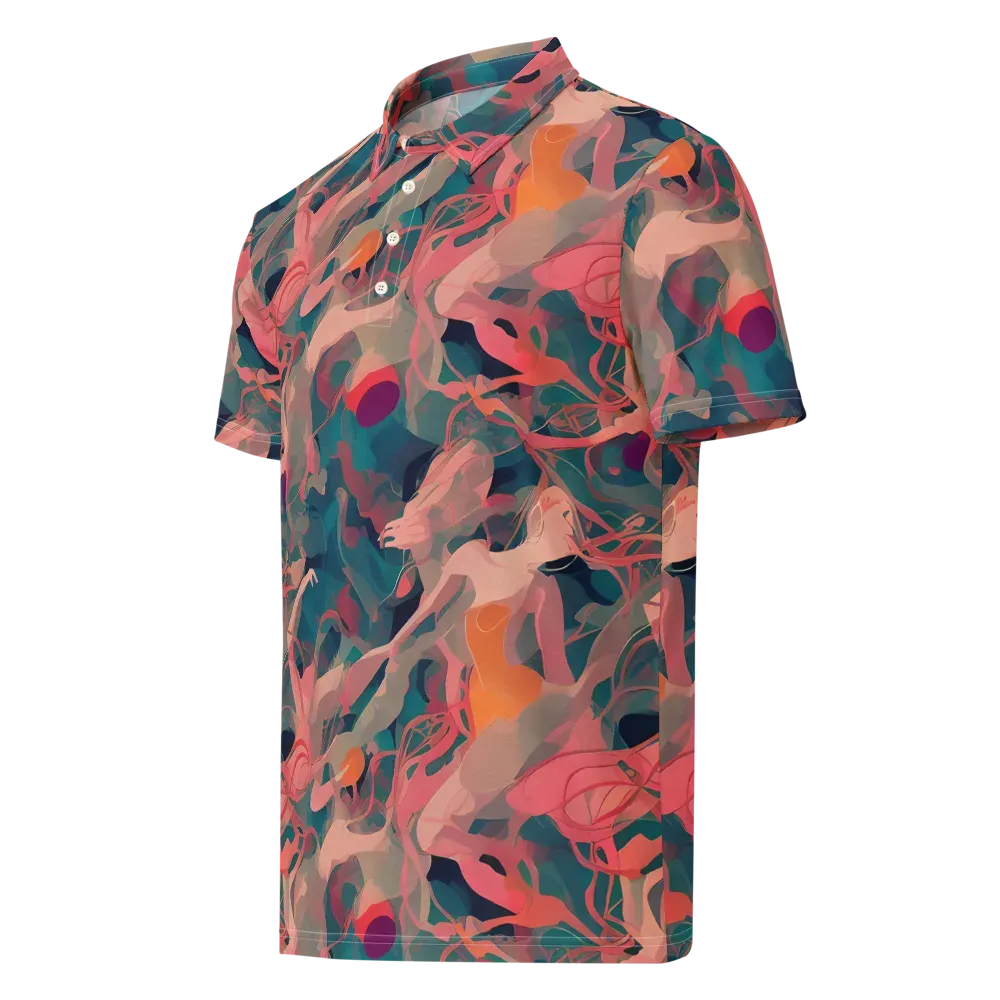 Chromatique Swirl on Men's Slim Fit Polo Shirt — Left Front