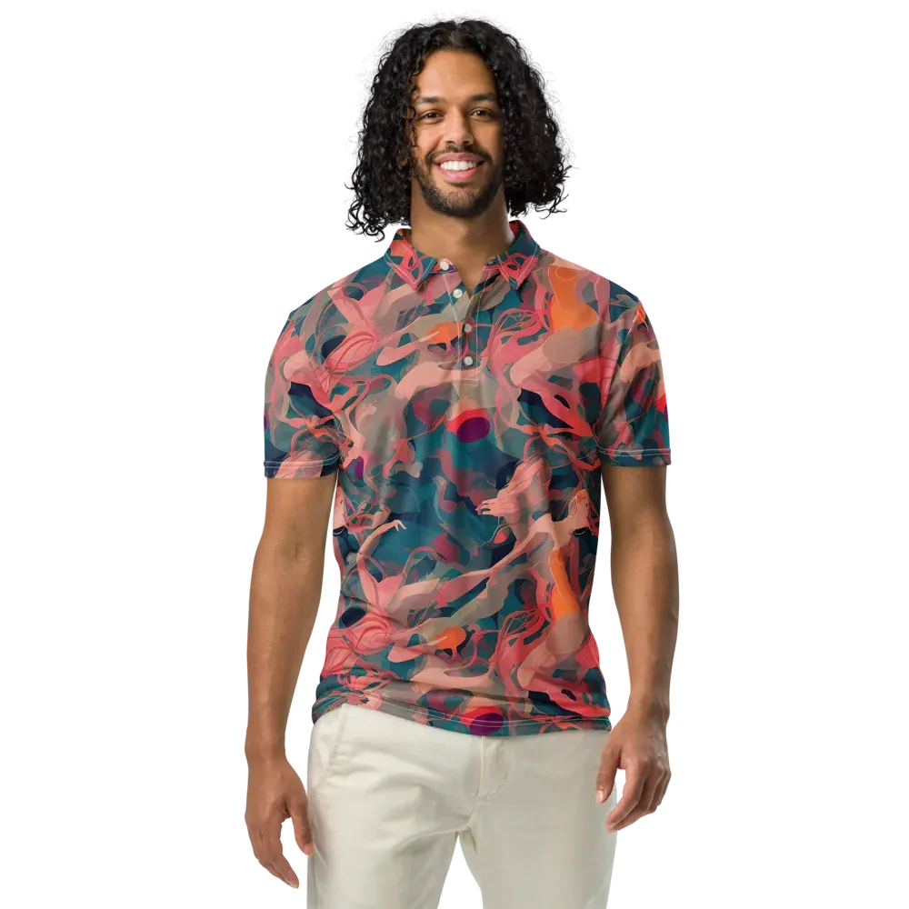 Chromatique Swirl on Men's Slim Fit Polo Shirt — Front