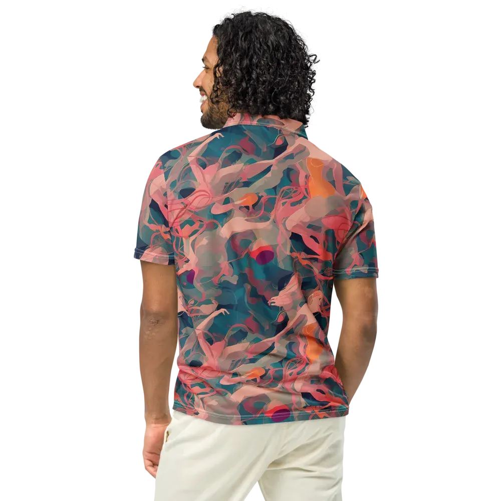 Chromatique Swirl on Men's Slim Fit Polo Shirt — Back