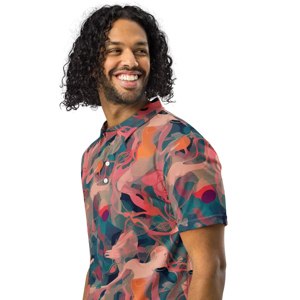 Chromatique Swirl on Men's Slim Fit Polo Shirt — Left Front