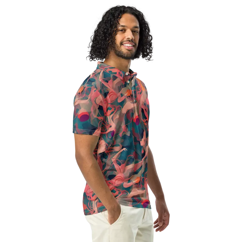Chromatique Swirl on Men's Slim Fit Polo Shirt — Right Front