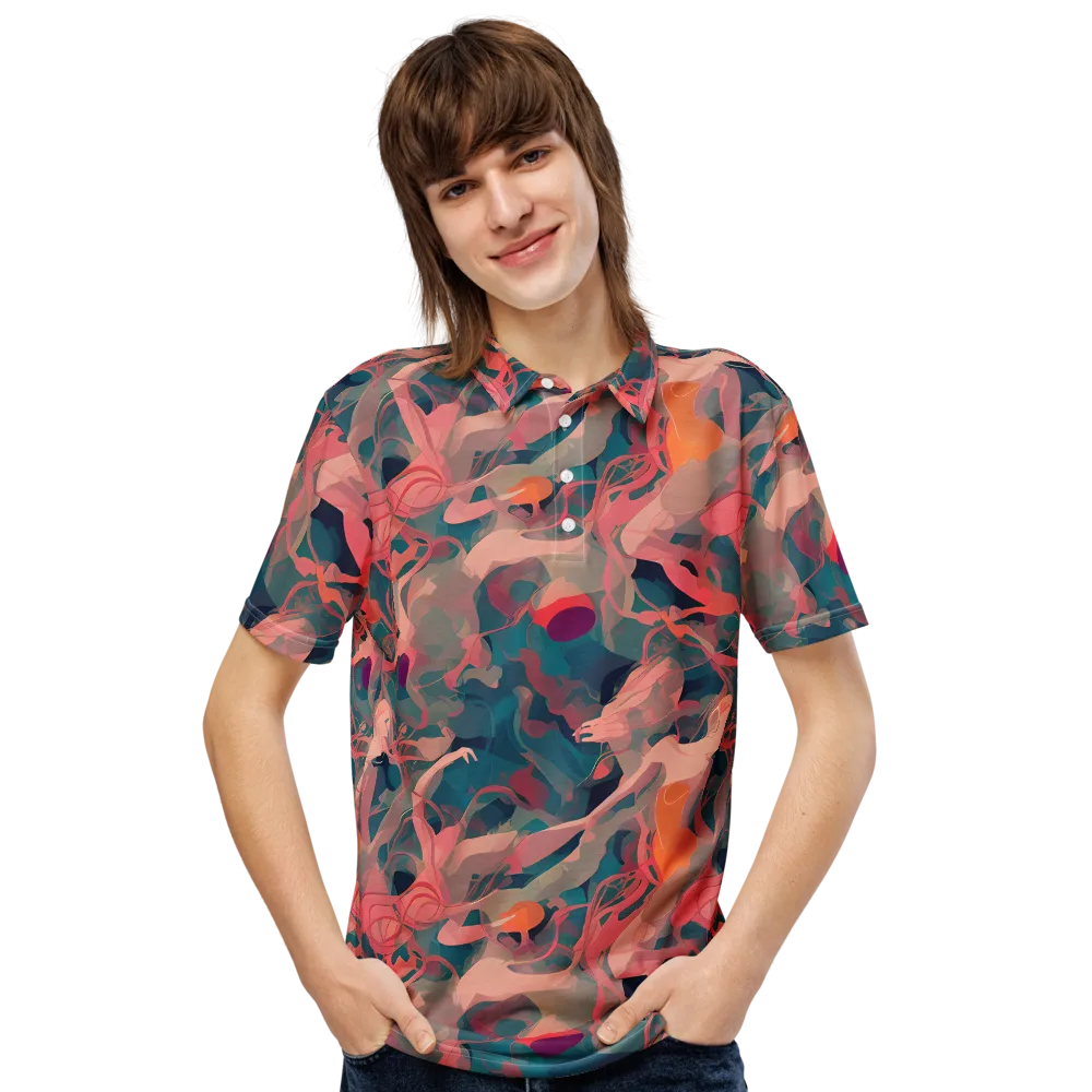 Chromatique Swirl on Men's Slim Fit Polo Shirt — Front
