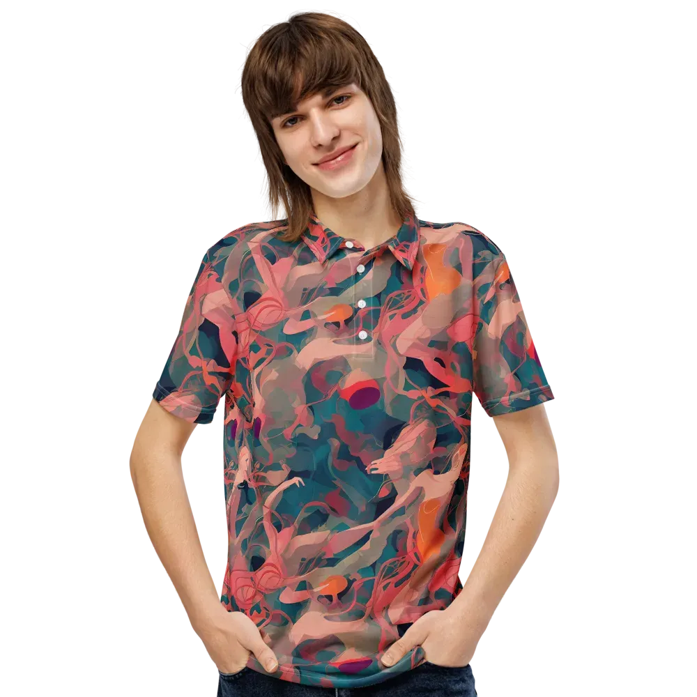 Chromatique Swirl on Men's Slim Fit Polo Shirt — Front