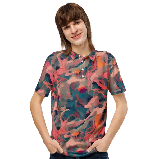 Chromatique Swirl on a Men's Slim Fit Polo Shirt