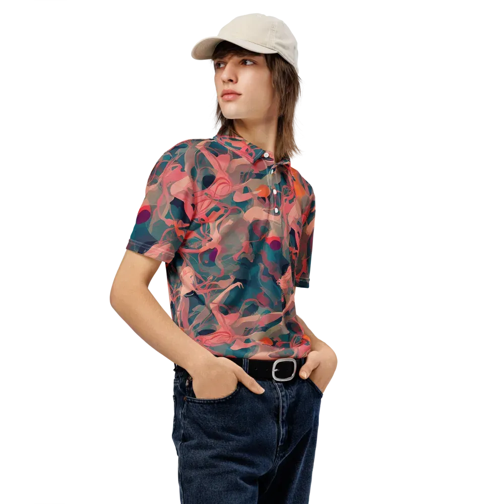 Chromatique Swirl on Men's Slim Fit Polo Shirt — Right Front