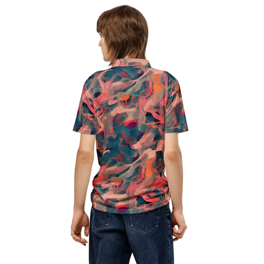 Chromatique Swirl on Men's Slim Fit Polo Shirt — Back