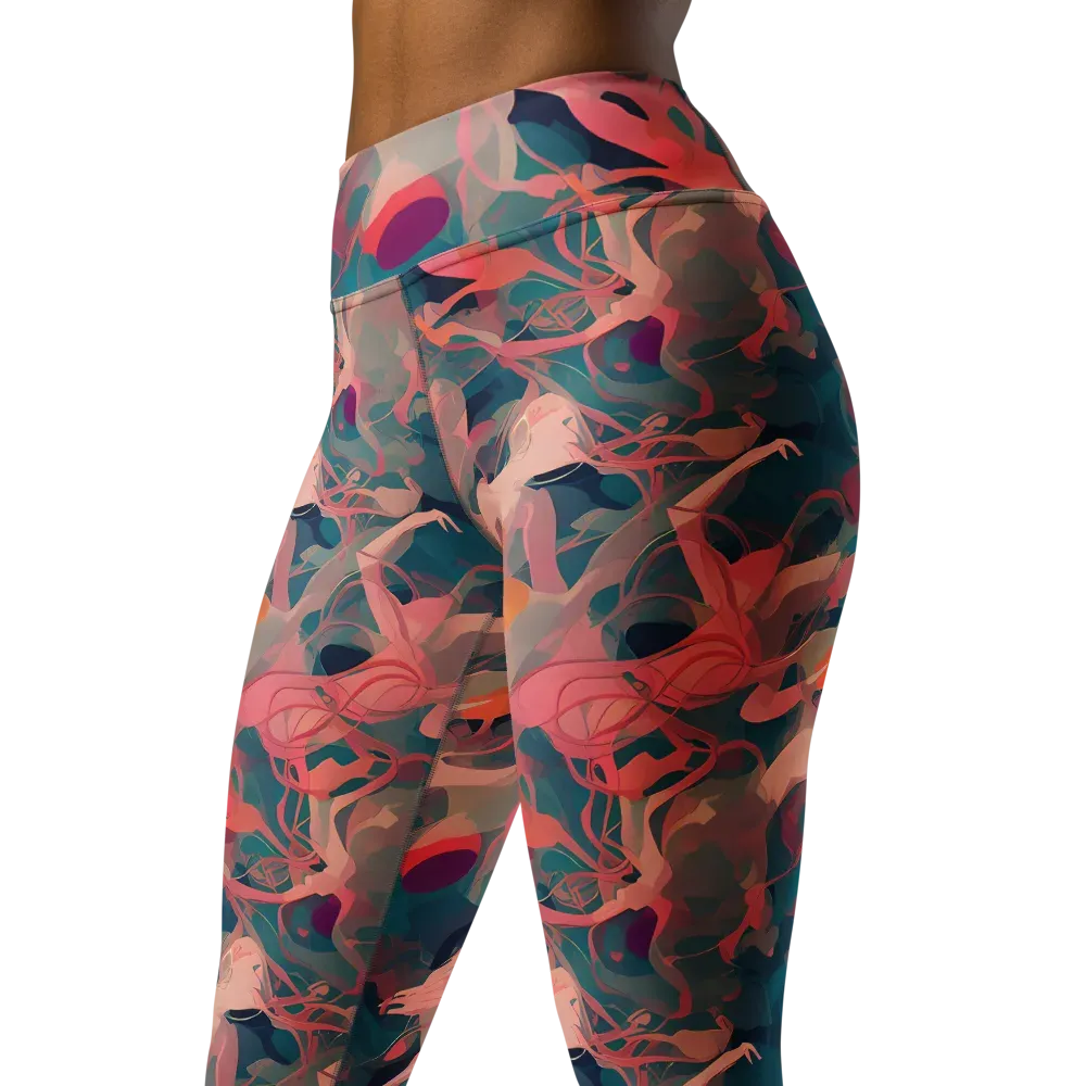Chromatique Swirl on Yoga Leggings — Left Front