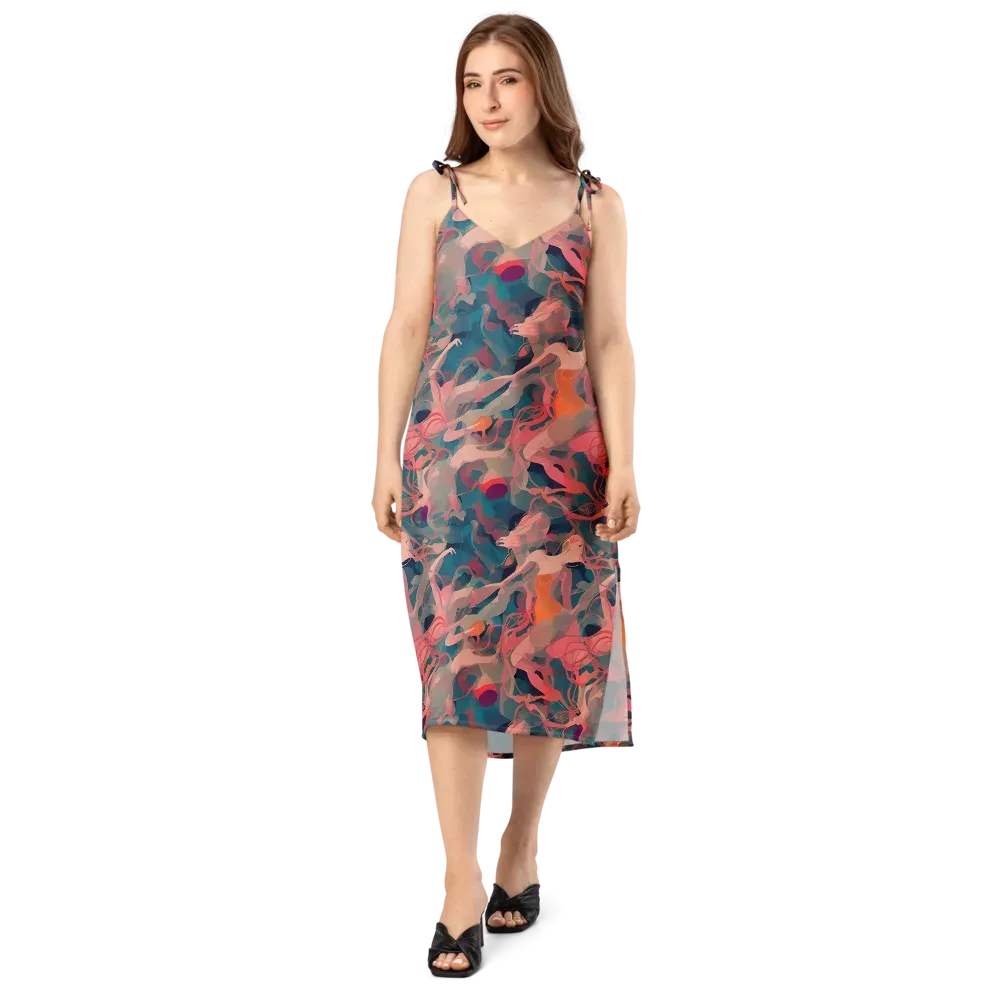 Chromatique Swirl on Slip Dress — Front
