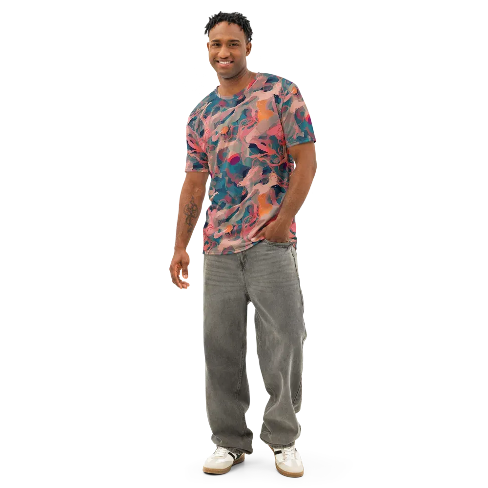 Chromatique Swirl on Men's Cotton Crew Neck T-Shirt — Front