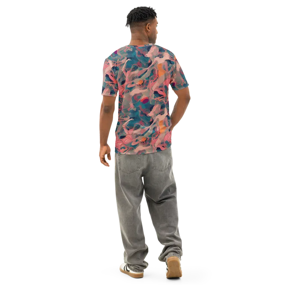 Chromatique Swirl on Men's Cotton Crew Neck T-Shirt — Back