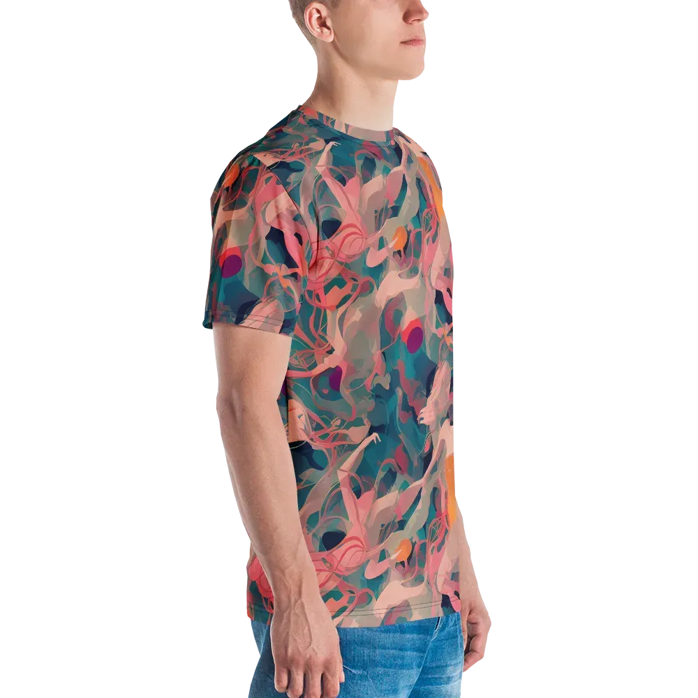 Chromatique Swirl on Men's Crew Neck T-Shirt — Right