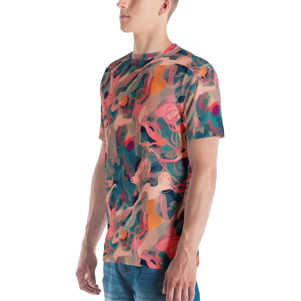 Chromatique Swirl on Men's Crew Neck T-Shirt — Left