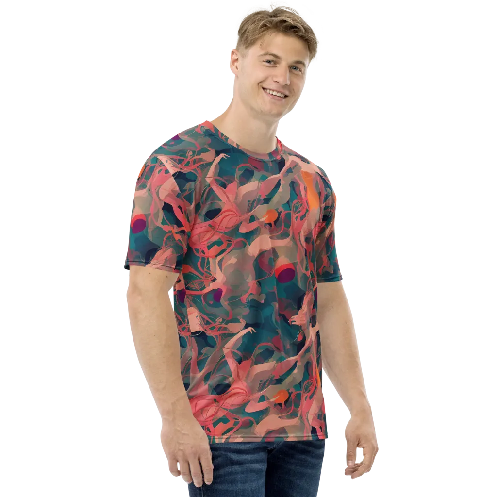 Chromatique Swirl on Men's Crew Neck T-Shirt — Right